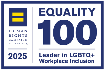 Human Rights Campaign Equality 100 recognition, honoring leadership in LGBTQ+ workplace inclusion for 2025