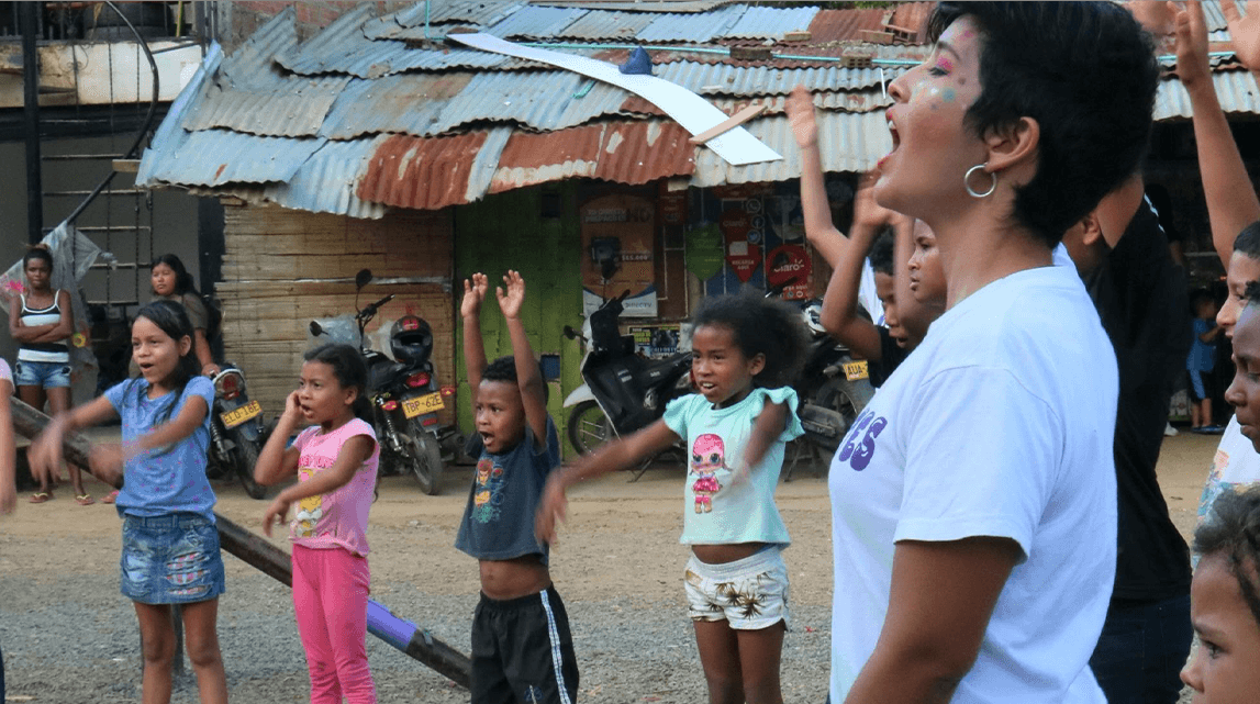 A one-of-a-kind recycled plastic playground comes to Colombia