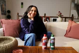 Kat Graham celebrates fall with new limited edition Lysol Air Sanitizer Apple Cinnamon and Winter Woods Scents.