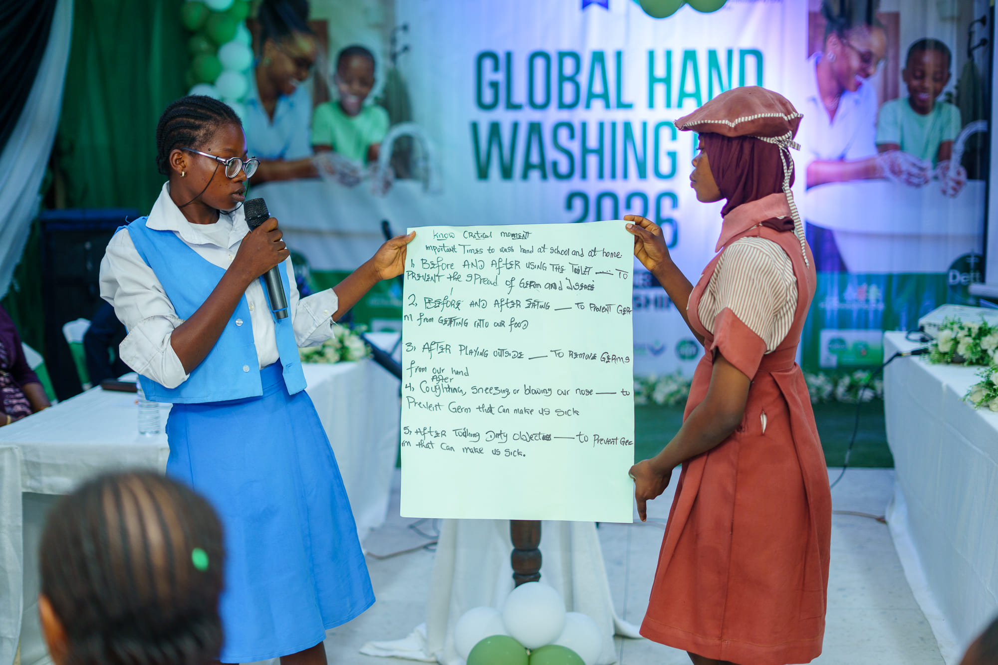 Students promote proper handwashing and hygiene education during Global Handwashing Day 2026 in Nigeria