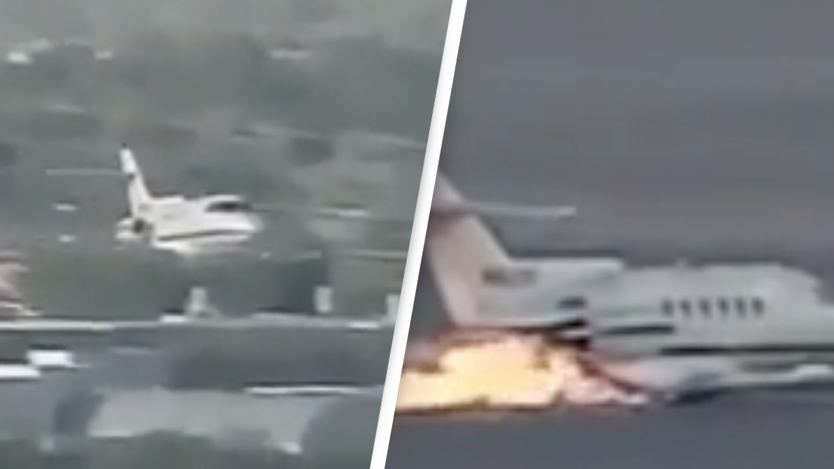 pilot-leaves-trail-of-fire-as-they-land-plane-with-no-landing-gear