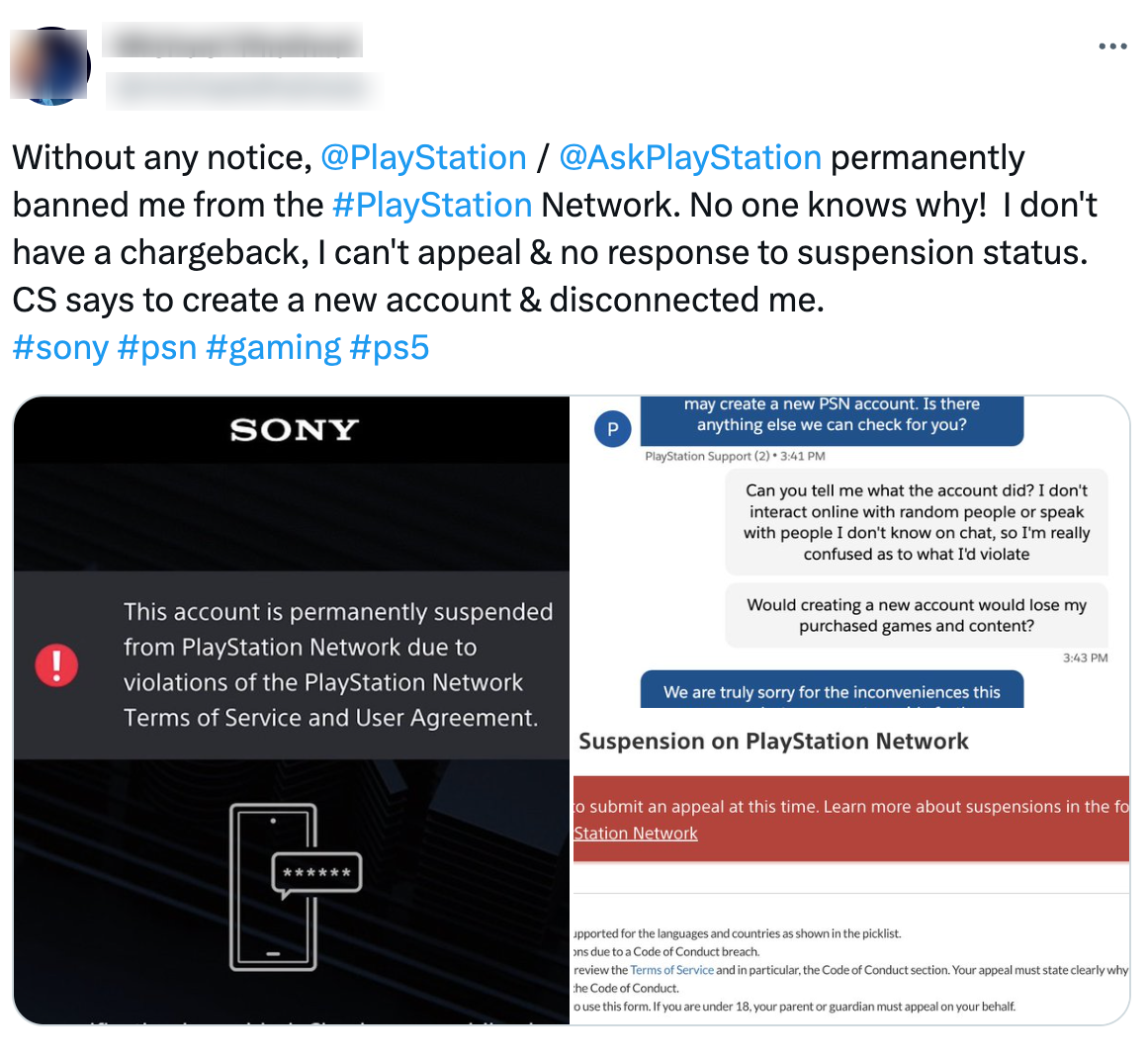 PlayStation appeal or how to appeal a PlayStation ban
