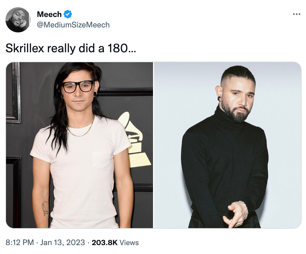 Skrillex shows off dramatic new look and fans are stunned