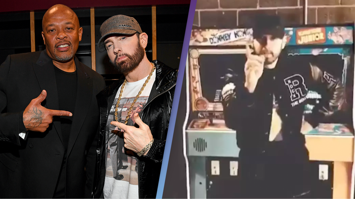Dr Dre's astonishing video of Eminem rapping skills shows no one