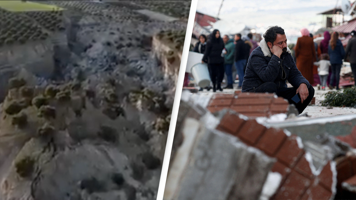 Huge chasm shows scale of Turkey and Syria earthquake devastation as
