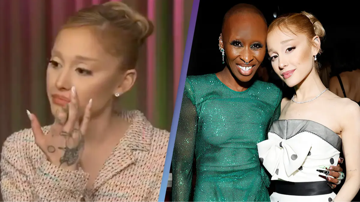 Ariana Grande fights back tears when asked about body-shaming comments  during Wicked press tour - News - UNILAD