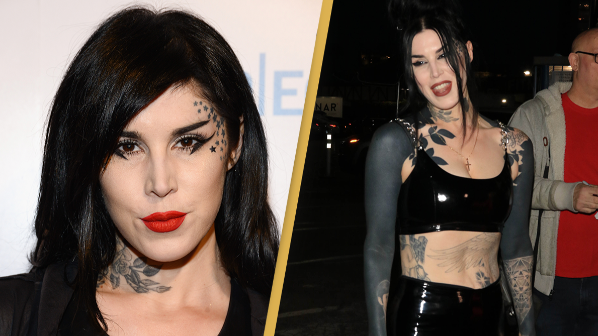 Kat Von D says she's spent almost 40 hours 'blacking out' her body to cover  old tattoos