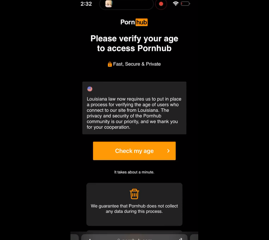 Porn Hub Community Com - People in Louisiana now have to submit government ID to access Pornhub