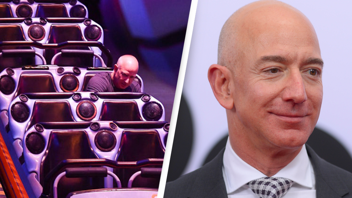 Jeff Bezos Mocked After He s Pictured On Disneyland Rollercoaster