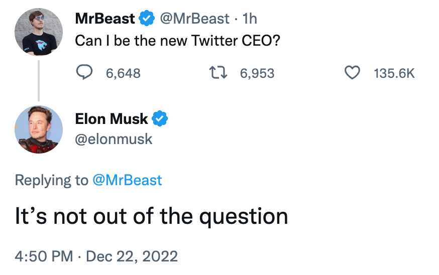 MrBeast reveals Elon Musk is paying him $5 a month on Twitter