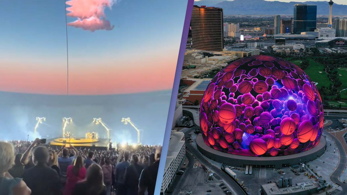 Viral Tik-Tok video shows how new Sphere looks from the Las Vegas skies