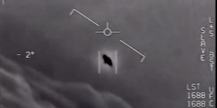One sighting of 'unidentified aerial phenomena'. (US Department of Defense) 