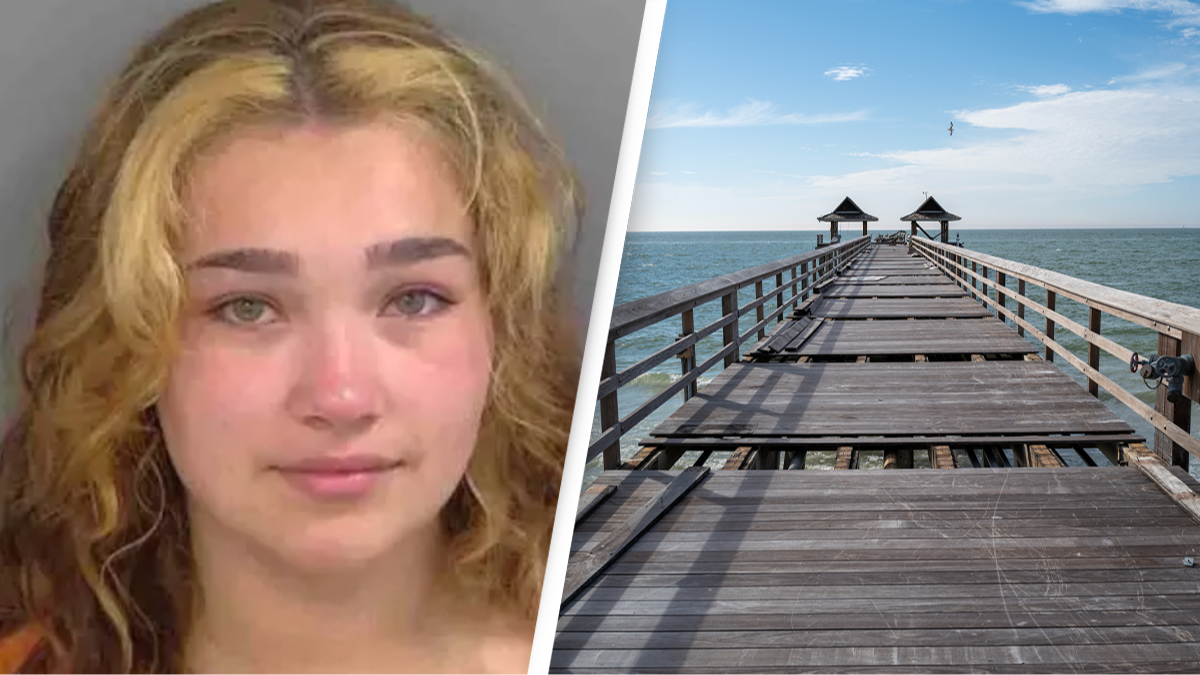 Woman accused of having sex on historic pier jumps into ocean in desperate  attempt to lose cops