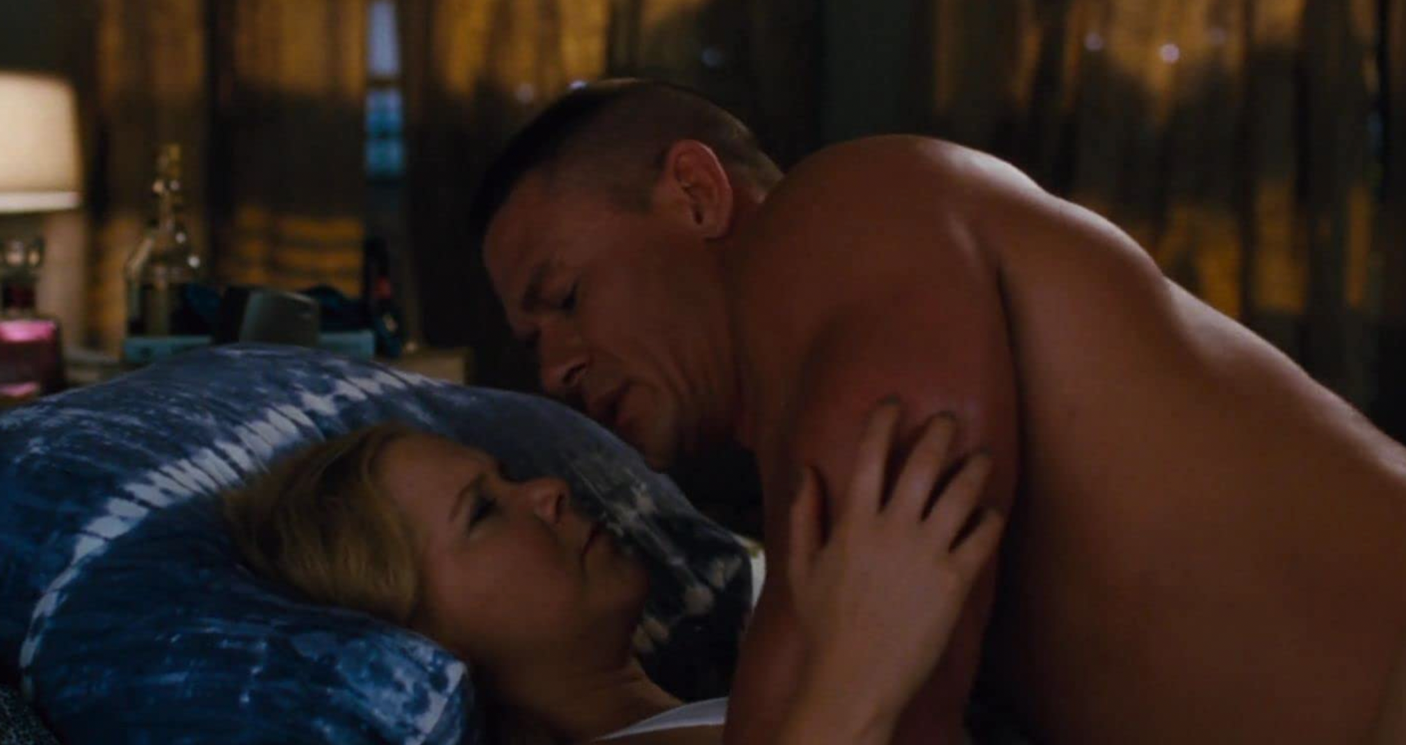 During the sex scene with amy schumer john cena