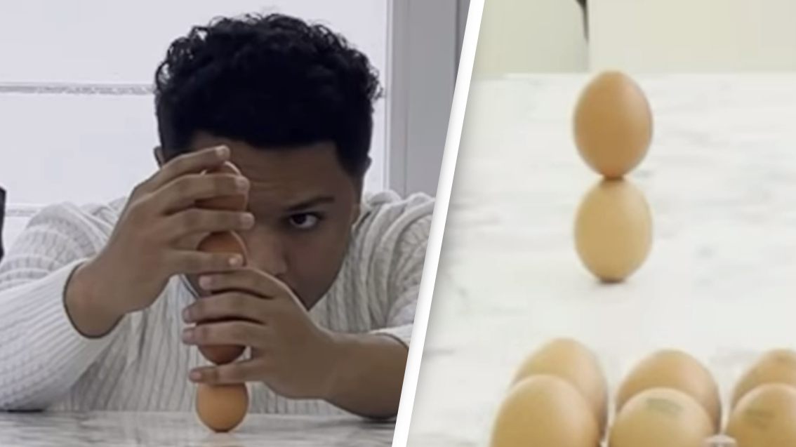 Man Balances Eggs In Bizarre Guinness World Record Attempt