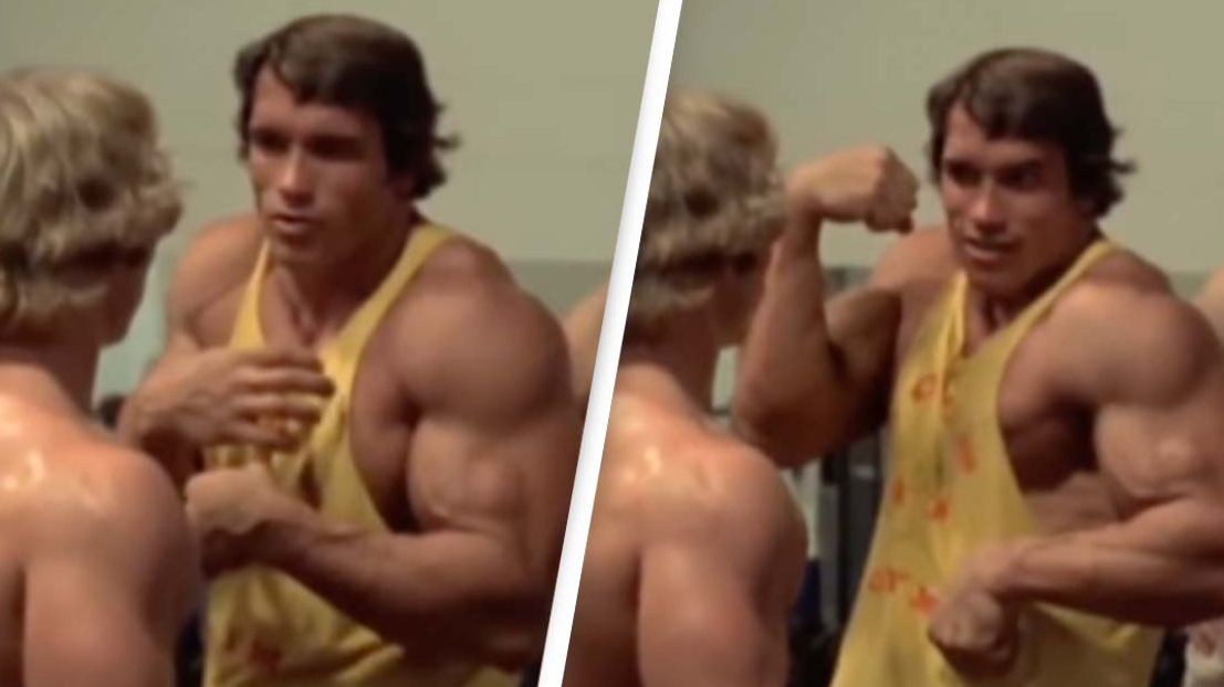 Joseph Baena Recreates Arnold Schwarzeneggers Bodybuilding Pose