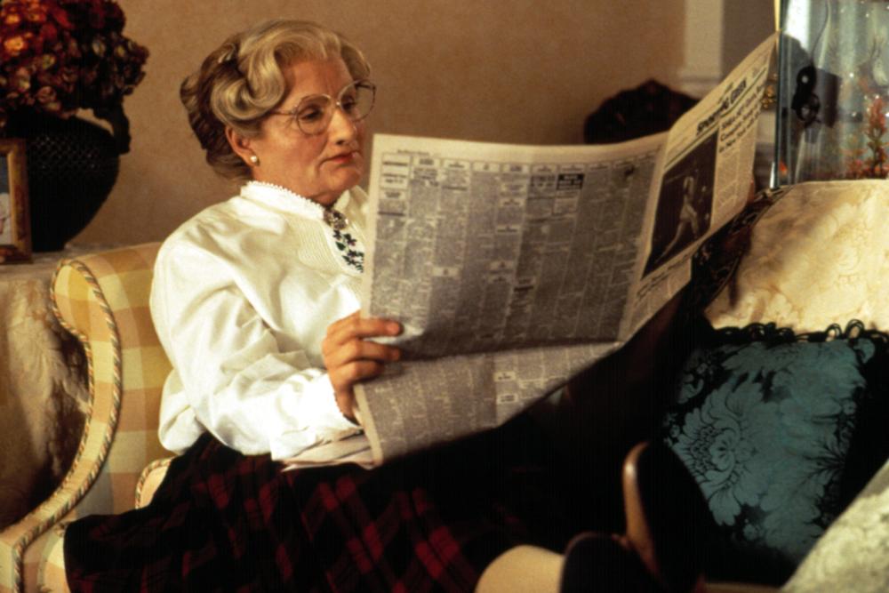 HWC Trading FR A4 Robin Williams Mrs Doubtfire Cadeaux Imprimé Signé