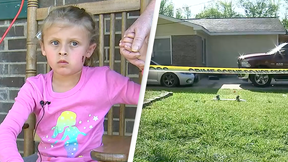 Sixyearold girl and her parents get shot after basketball bounces