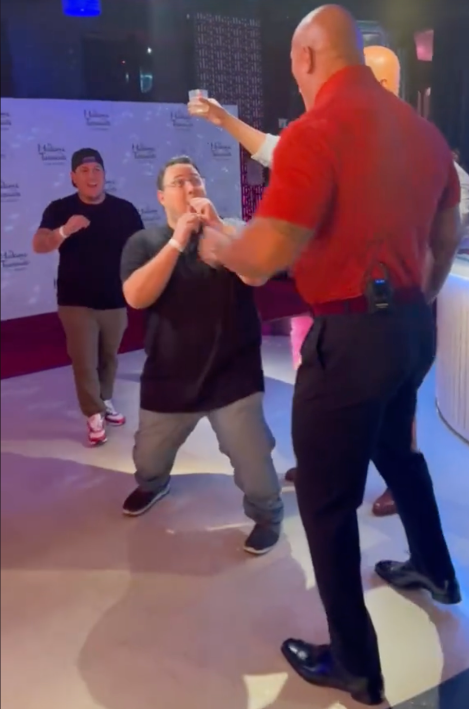 Dwayne 'The Rock' Johnson surprises fans at Madame Tussauds, CinemaCon in  Las Vegas