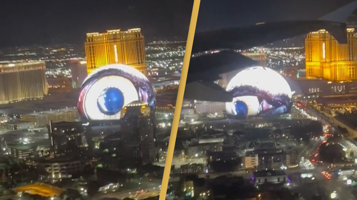Las Vegas' new spectacle looks like a giant basketball meteor hit