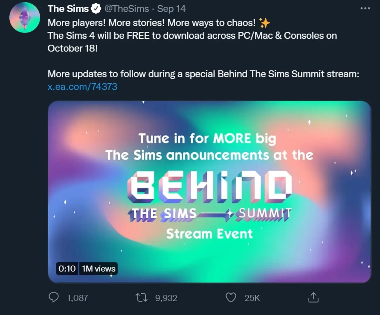 Sims 4 is now absolutely free for everybody, and om za gleb I'm so excited