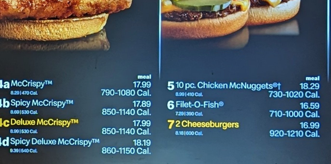 Mcdonald's prices deals