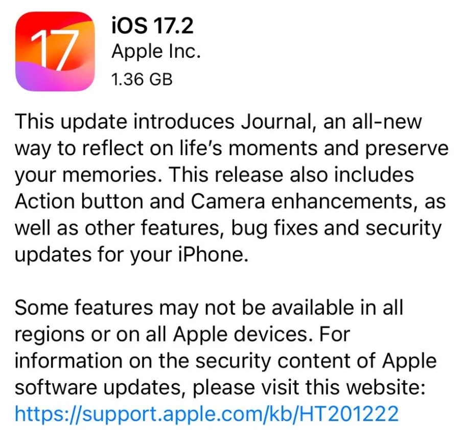 L'app Journal arriverà finalmente con l'aggiornamento iOs 17.2