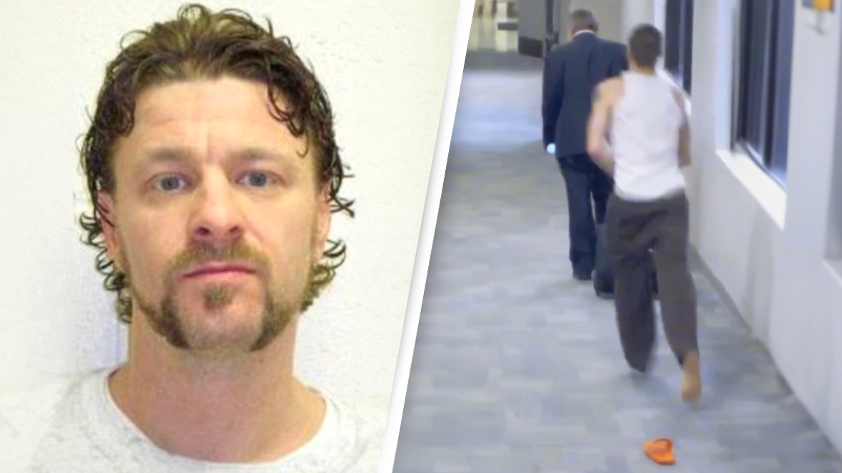 Shocking moment prisoner escapes from Washington court without anyone  noticing