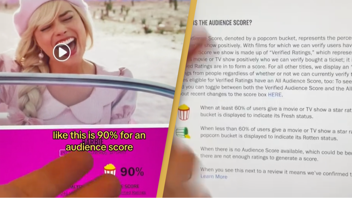 Viral Barbie movie Rotten Tomatoes score is fake