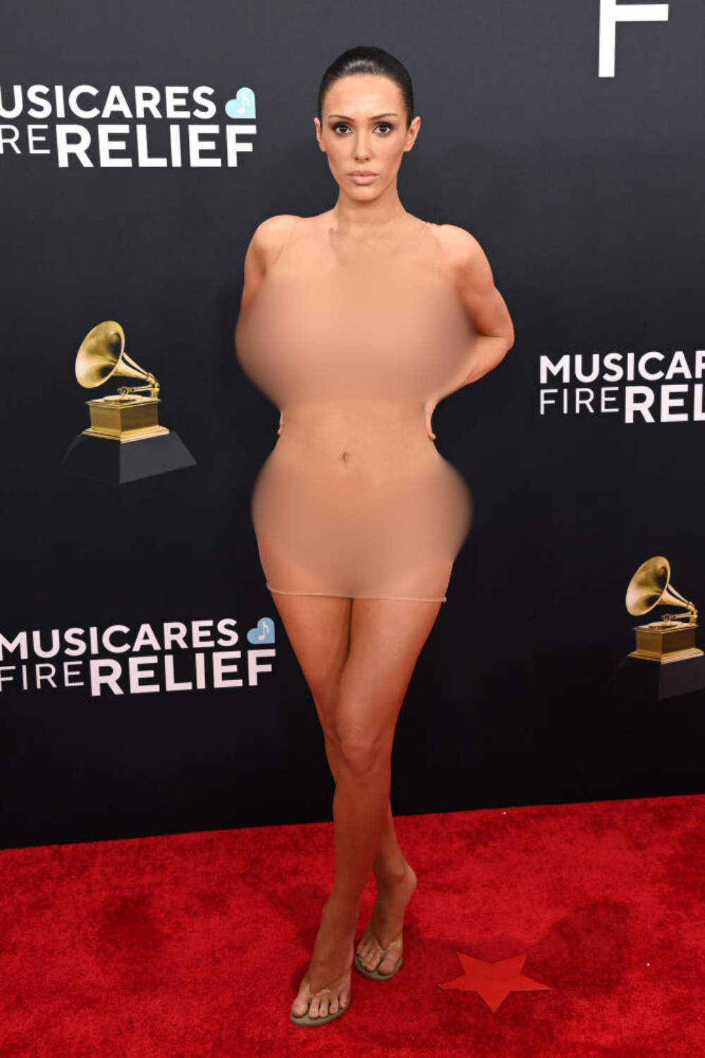 Fans fear Kanye West's wife Bianca Censori could face jail time over NSFW Grammys outfit Fans fear Kanye West's wife Bianca Censori could face jail time over NSFW Grammys outfit