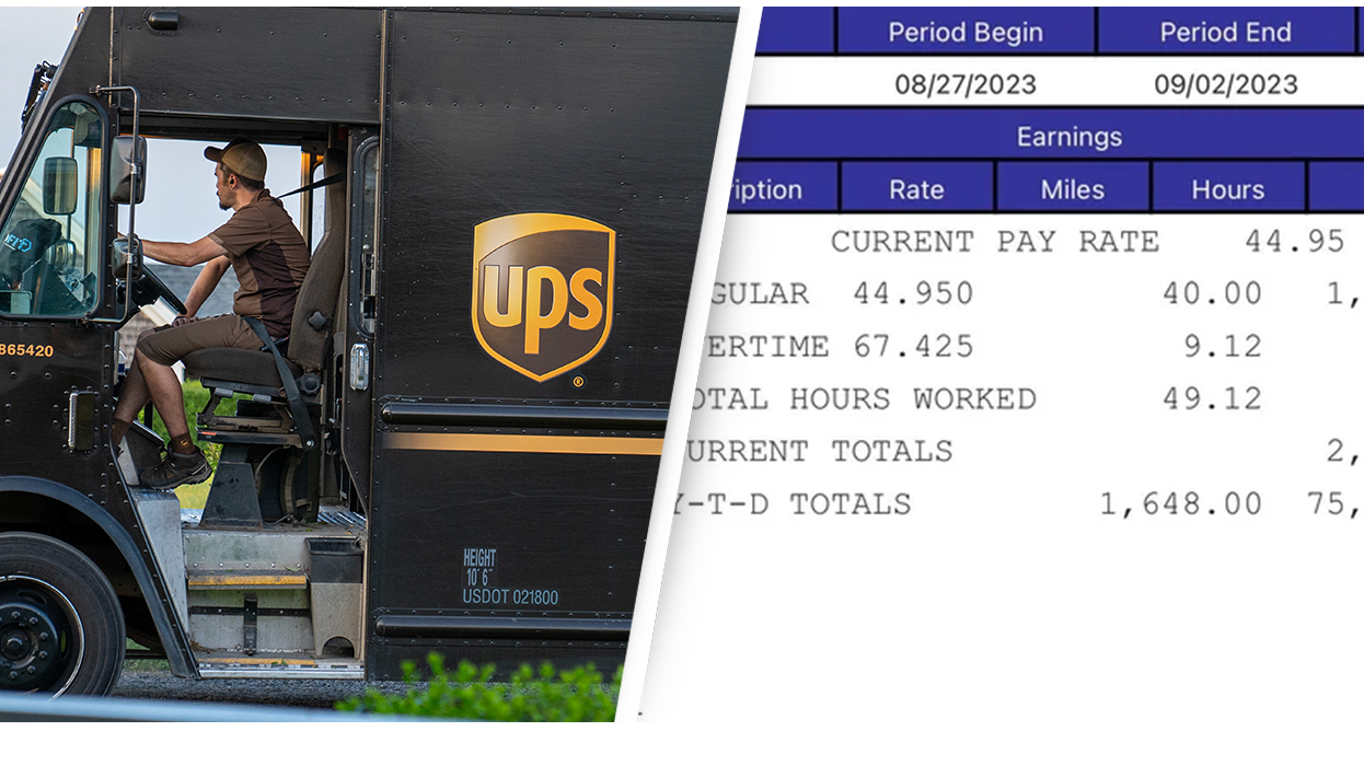 A UPS driver posted their $2,400 weekly paycheck to Reddit. Here's the  flood of comments it sparked.