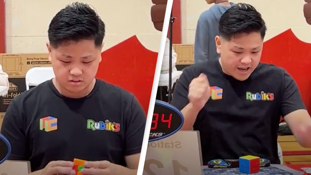 Why is Yiheng the only one not smiling? : r/Cubers