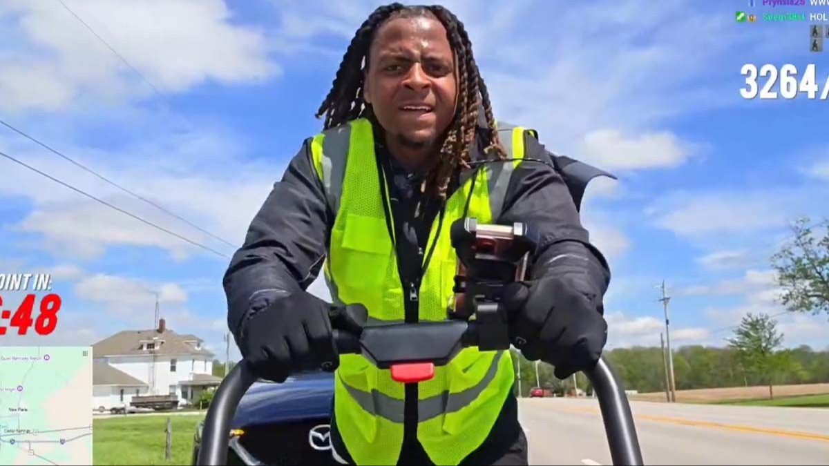 Twitch streamer walking from Philadelphia to California hit by car