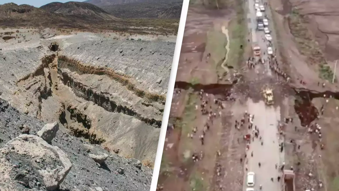 Shocking photos show Africa splitting apart as new ocean forms