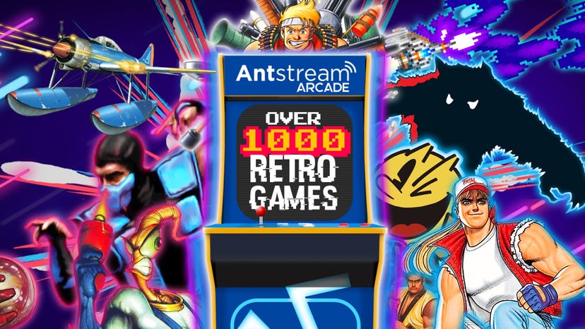 Key art for the cloud game service Antstream Arcade.