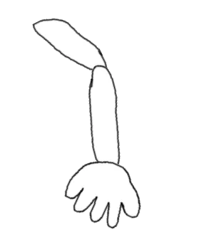 It’s supposed to be an arm. This is why I’m not an artist