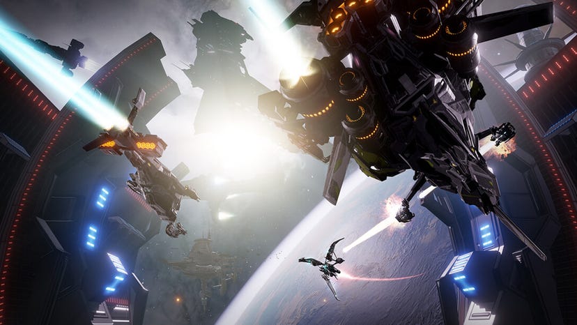 A screenshot from EVE Valkyrie