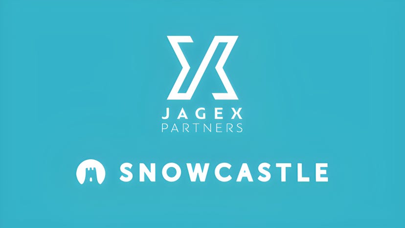 Graphic announcing the partnership between Jagex and Snowcastle Games.