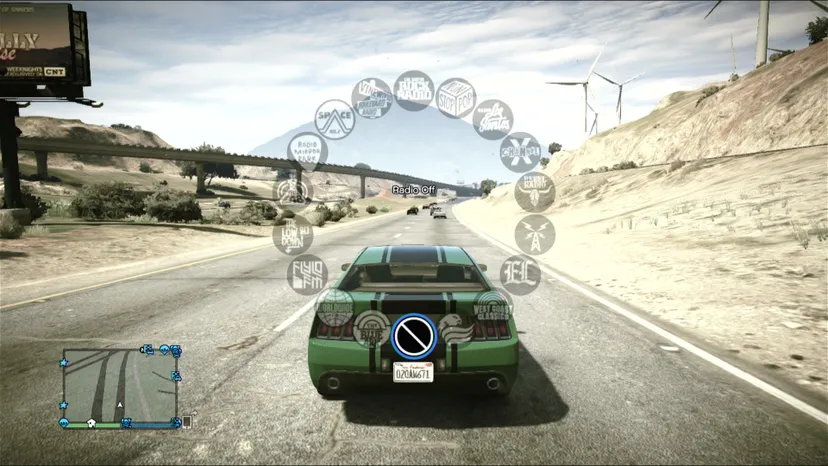 The Radio Station Wheel UI From Grand Theft Auto Online
