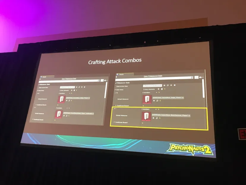 slide for crafting attack combos