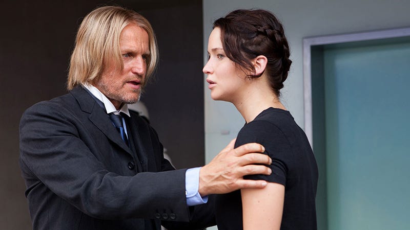 Woody Harrelson and Jennifer Lawrence in The Hunger Games