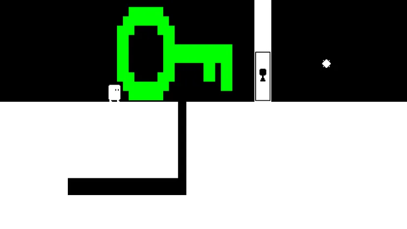 skala image with a small character, large key, and locked door