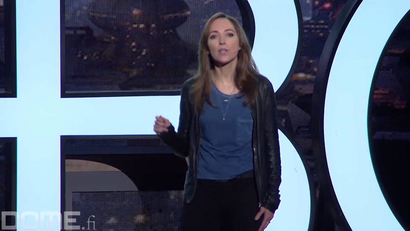 Former 343 Industries head Bonnie Ross at Xbox's E3 2015 conference.