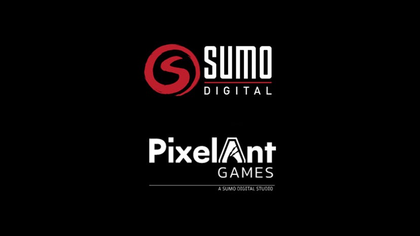 The Sumo Digital and PixelAnt logo on a black background