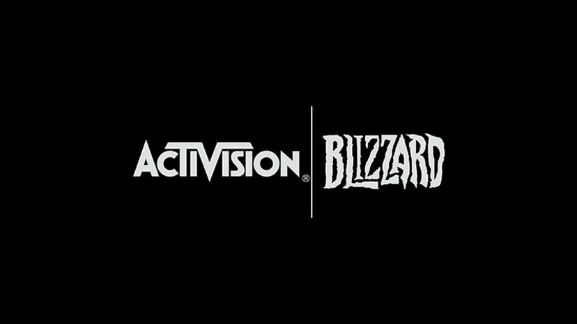 The Activision Blizzard logo on a black background
