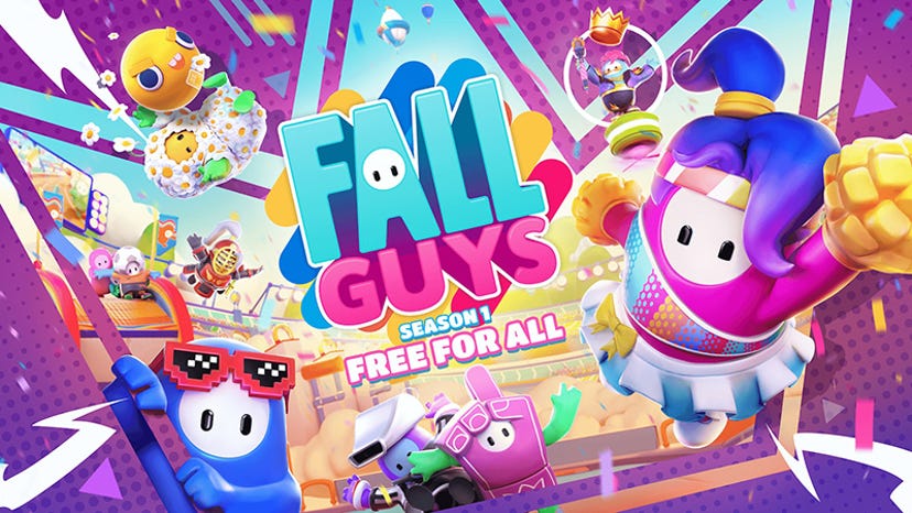 Key art for Fall Guys' free-to-play release