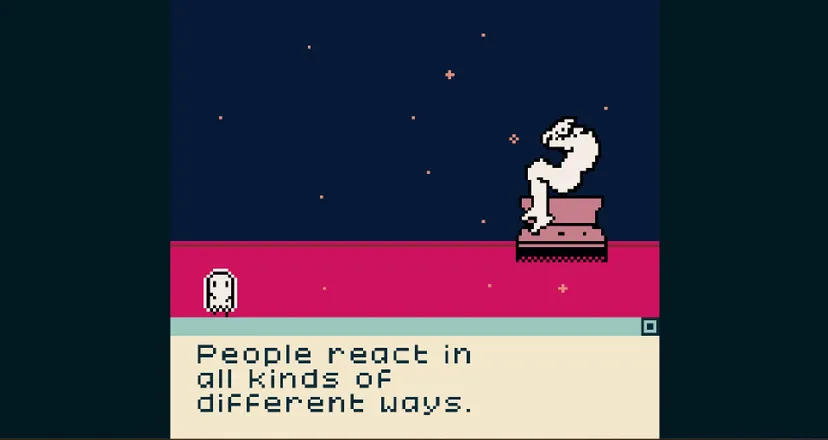 character with text