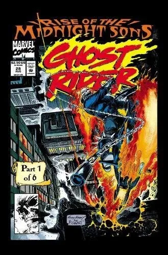 The cover of Ghost Rider's Rise of the Midnight Sons comic.