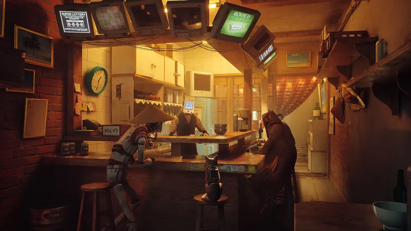 A screenshot from Stray.