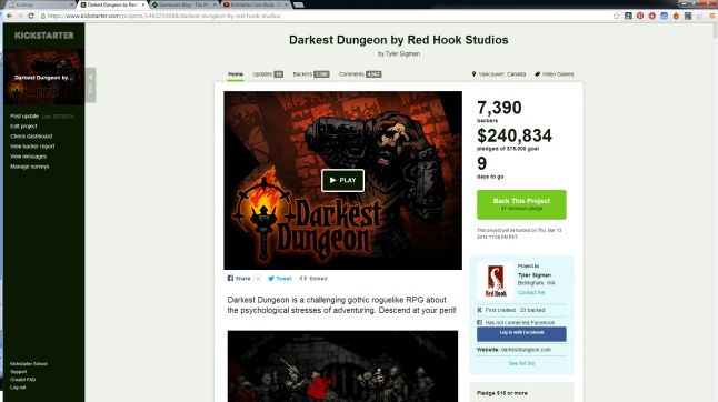 darkest dungeon kickstarter